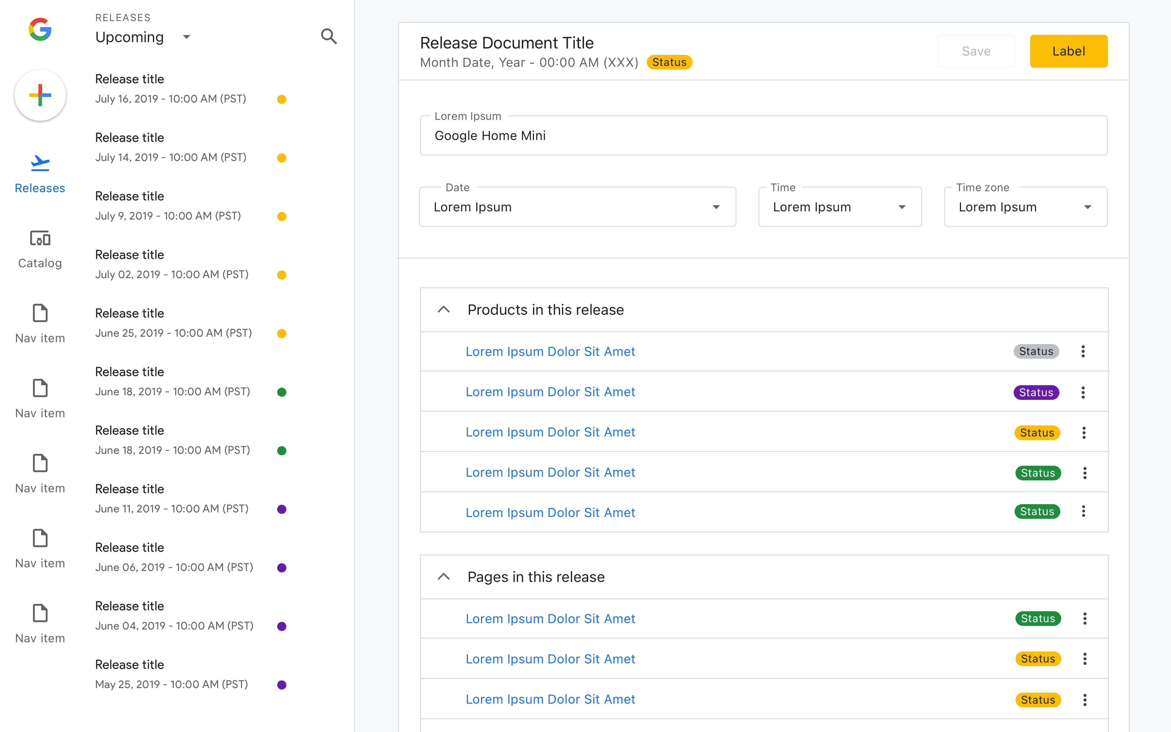 Picture of the GCMS Release Management System